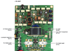 PA Unit Component Side showing change over relay RL801 and driver Q778